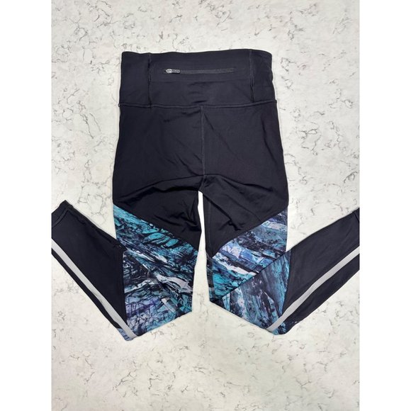 Lululemon Run to Reset Tight 25" Black Frozen Island Multi Size 4 - Picture 4 of 12